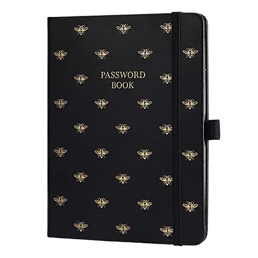 Password Book - Portable Password Keeper with Alphabetical Tabs and Organizer for Internet Login & Website & Username & Password, Password Notebook Keeper for Home or Office, 6" x 7.8", 96 Pages