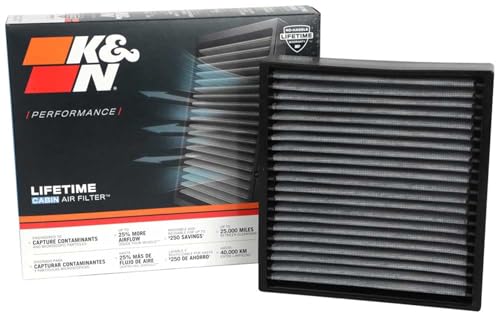 K&N LIFETIME Cabin Air Filter: Premium, Washable, Clean Air for your Cabin: Compatible with 2013-2024 Alpine/Dacia/Inifinit/Mitsubishi/Nissan/Renault: (See product Description for Select Models)VF2076