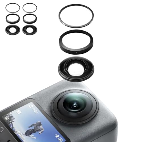 Image of Lens Replacement Kit for DJI Osmo 360 Accessories, Portbale Optical Glass with Aluminum Alloy Ring, Camera Lens Repair Part Kit Compatible with DJI Osmo 360 Panorama Camera (2 Pack)