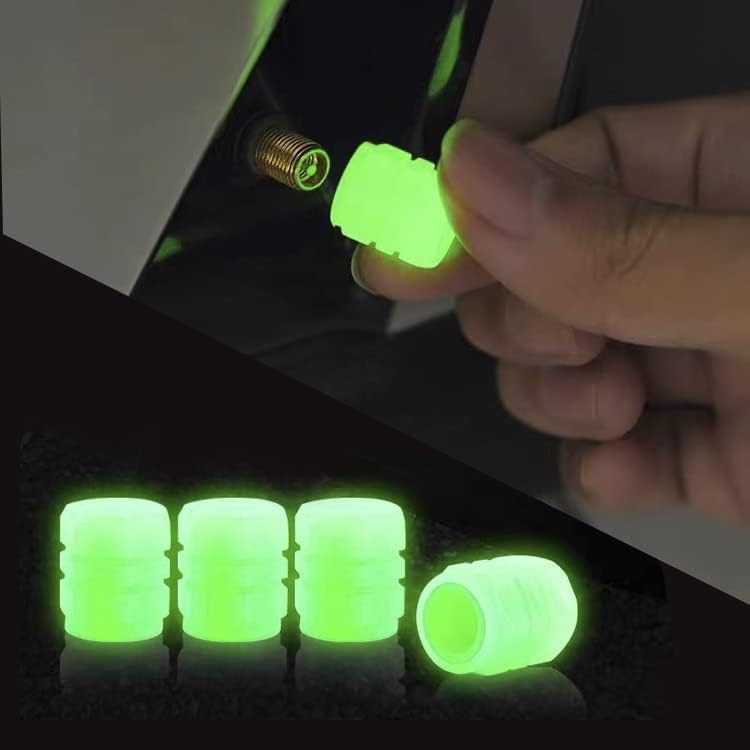 VIV’S - Car tyre caps - Neon Glow Cap - bike tyre cap - tire valve cap - bike tyre cap light - fluorescent tire valve caps- Ideal for Car, Truck, Motorcycles, and Bikes(2 Pack of 4 PCS- 8 PCS TOTAL)
