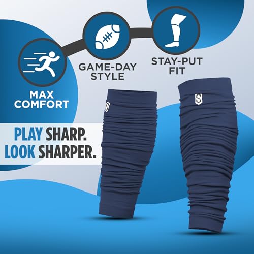 Sports Unlimited Gameday Drip Scrunch Football Leg Sleeves/Soccer Calf Sleeves, Pair, Youth & Adult, Leg Sleeve for Football3