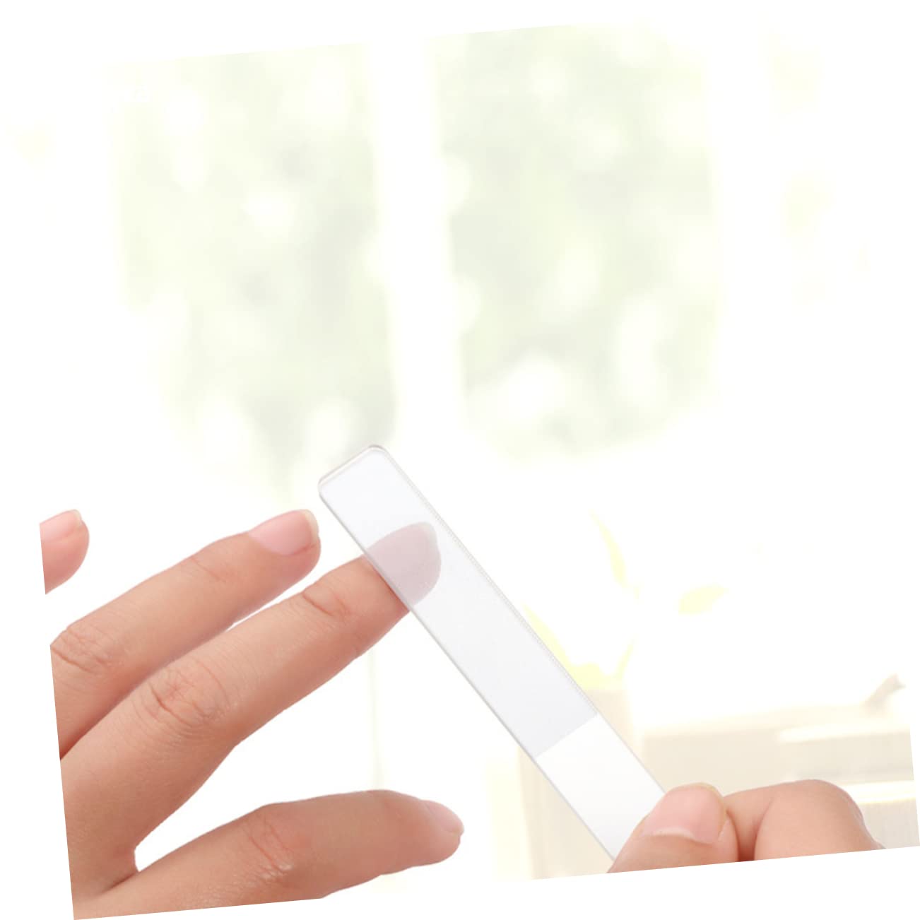 Healeved 6piezas Uñas De Vidrio Nano Con Estuche De Almacenamiento Pulidora Para Uñas Con Diseño Compacto y Mango Transparente Para Salones Profesionales y Uso Personal