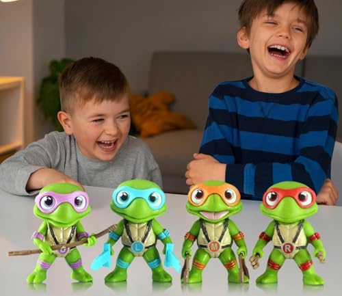 Image of Blue Aura Cartoon Turtle Action Figure Set of 4 Height- 8cm Multicolour PVC | Cartoon Turtle ML