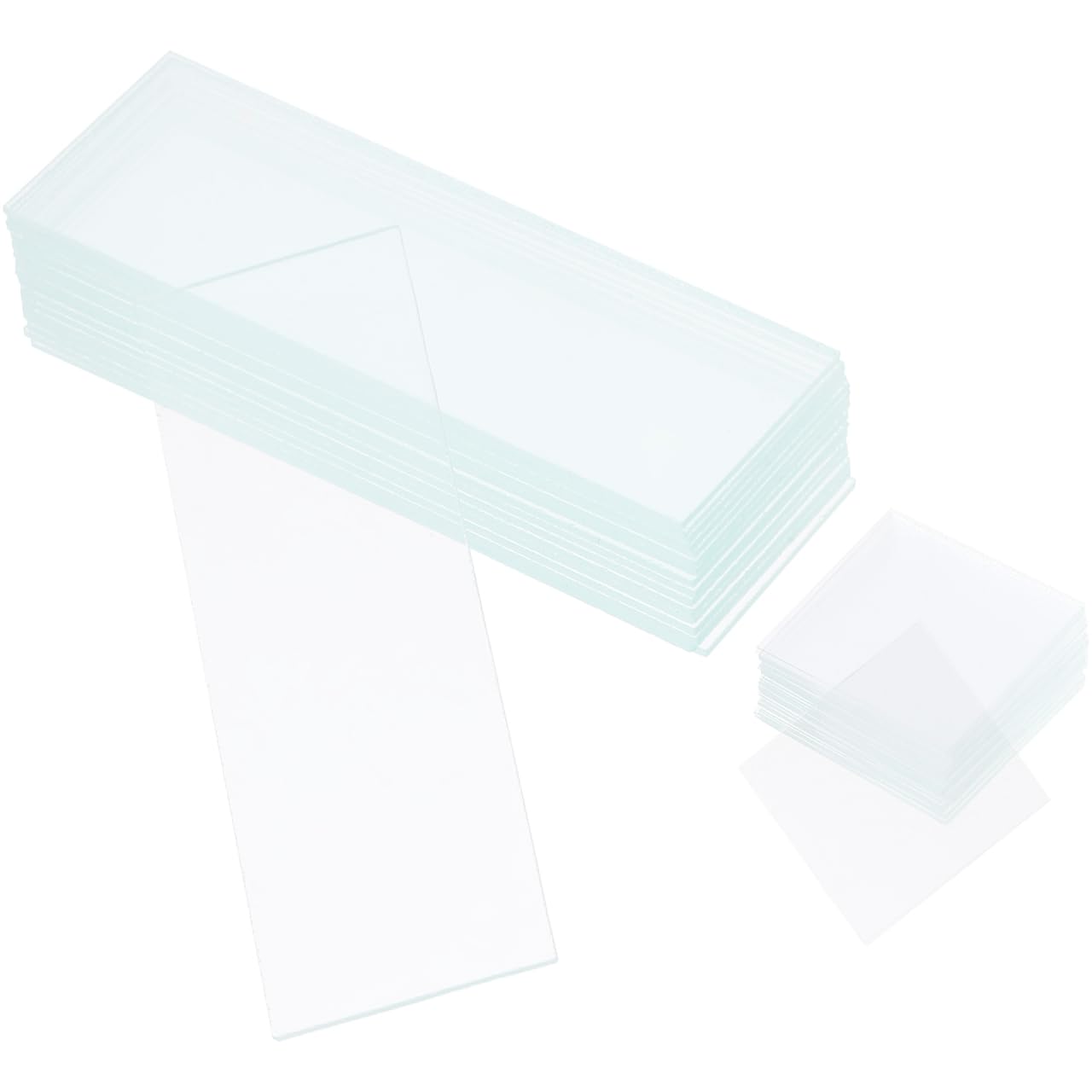 50piezas Portas Objetos De Microscopio Borde Esmerilado Cubreobjetos Para Laboratorio Completo De Slides Para Estudio Científico y Biológico