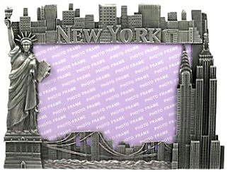 New York Picture Frame -Pewter Lrg, New York Picture Frames, New York Souvenirs