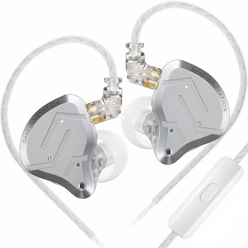 KZ ZSN Pro 2�C���`�C���[���j�^�[ �w�b�h�t�H�� ���^���C���z�� 1BA+1DD �n�C�u���b�h�e�N�m���W�[ HiFi �ቹ �N���A�T�E���h IEMs �m�C�Y�L�����Z�����O �C���z�� �L�� �~���[�W�V���� �̎� �I�[�f�B�I�}�j�A�p (�}�C�N�A�V���o