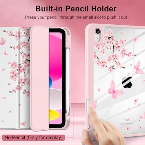 Étui pour iPad A16 11 pouces à motif fleurs de cerisier pour le bureau - 5