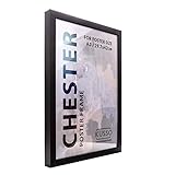 Kusso Black Poster Frame 61x91.5cm Black Frame with Acrylic Front 20mm Wide Frame Moulding Lightweight Chester Series - Image 7