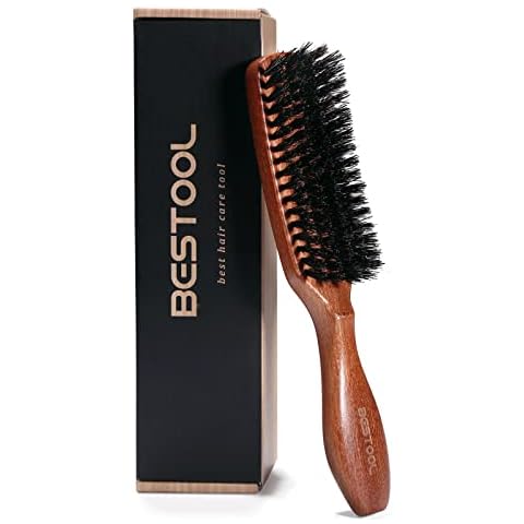 BESTOOL Hair Brush, Boar Bristle Brush for Women Men Children Smoothing & Styling, Natural Bristle Brush for Thin, Fine Hair, Improve Hair Texture Cover
