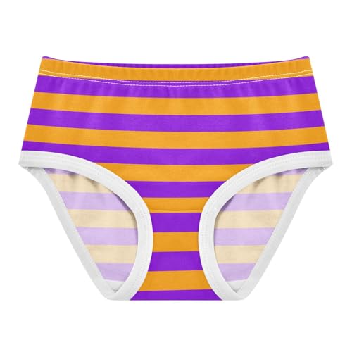 Orange Purple Stripe Toddler Girls's Underwear 2T