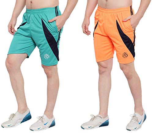 Image of DIA A DIA Men's Polycotton Running Sports Gym Shorts Pack of 2