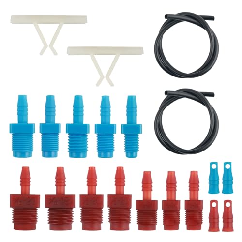 SPGICRM Car Brake Master Cylinder Bleeder Kit Replacement OEM 13911,Essential Car Master Cylinder Bench Bleed Kit with Metric & SAE Connector-Hose,Practical Masters Cylinders Brake Bleeder Kits