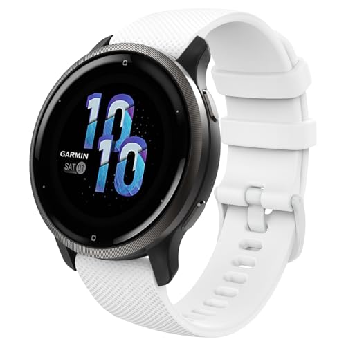 Astorgos Bracelet Compatible avec Garmin Forerunner 265S/255S/255S Music; Vivoactive 4S; Venu 4 41mm/3S/2S; Vivomove 3S, 18mm Respirant Silicone Souple Remplacement Bracelet