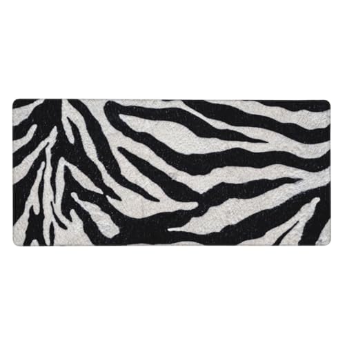 Tapis de souris grand format zèbre 40x90cm élégant pour bureau
