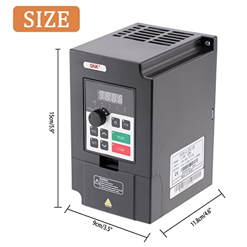 Qnk Vfd Converter Single To 3 Phase Inverter Variable Frequency Drive Cnc Spindle Motor Speed Controller 2.2Kw 3Hp 220V Ac 11A #TOP1