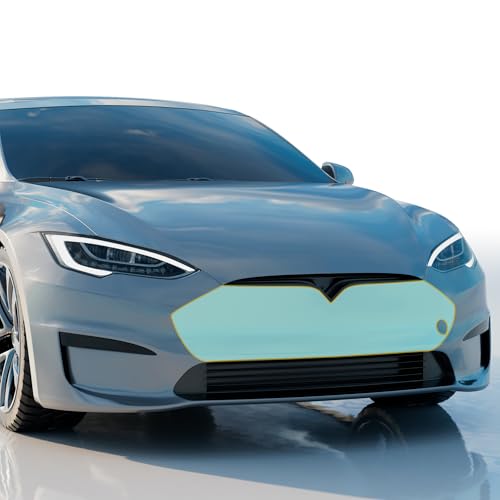 TWRAPS Mini Bumper PPF for Tesla Model S (No Parking Sensor Cutouts, Apr 2023-2025) - Custom Fit Anti Scratch Paint Protection Film Cover, Clear Self Healing Shield Guard, Complete with Install Kit