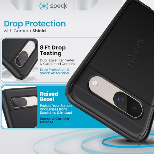Speck Google Pixel 8a Phone Case - Impacthero Slim and Shockproof Protective Phone Case - Anti-Scratch, Soft-Touch, Lightweight, Sleek, Durable & Pocket-Friendly (Black) - Thumbnail 2
