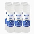 Whole House 10 Micron 10 x 2.5 String Wound Sediment Well Water Filter Cartridge Replacement Compatible with CW-F, 3WH-STDSW-F02, SW-25-1010, SP-CW10, WHF-102 and Most 10 inch RO Unit (Pack of 6)
