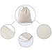 Pangda 100 Pieces 4 x 3 Inches Muslin Cotton Drawstring Bags Canvas Linen Sachet Bag for Storage Teas Spices Soaps Candy Jewellery Party Home Supplies