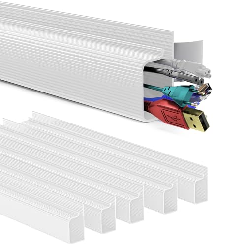 Delamu 6-Pack Cable Sleeve Kit with Adhesive Clips