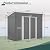 Jaxilyn 4'x8' Metal Shed Outdoor Storage Shed,Metal Steel Utility Tool Shed Storage House with Double Lockable Doors and Air Vent for Backyard Garden Patio Lawn Gray