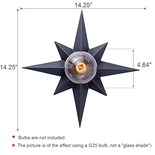 Viluxy Flush Mount Ceiling Light, Black Star Light Fixtures Ceiling For Hallway thumb #1