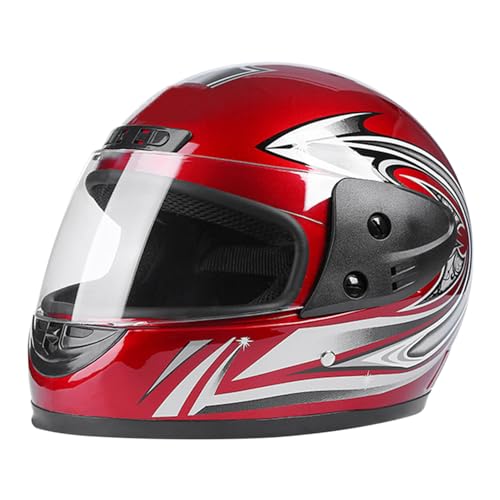 Yiurse Cascos Integrales de Moto - Cómodos y Ligeros para Hombres y Mujeres Adultos, Motocicleta de Calle y Carreras