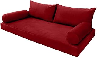 V2 Velvet Indoor Daybed Mattress Pillow Cover Complete Set Knife Edge Full AD369