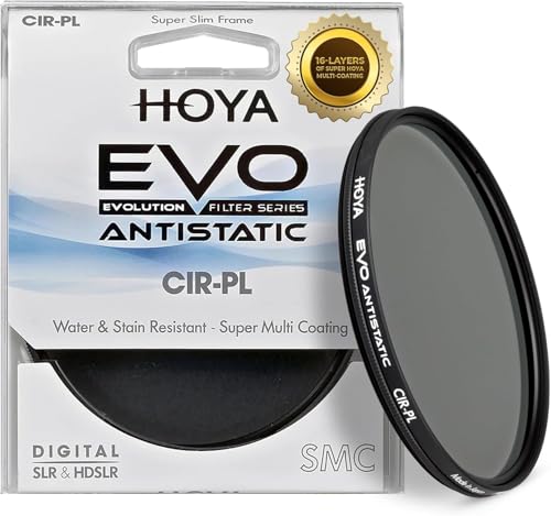 Filtre polariseur Hoya Evo 58 mm antistatique anti-reflet et anti-poussière