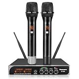 Hacouene Karaoke Microphone Wireless Microphone System, Echo Control Wireless Microphones Bluetooth