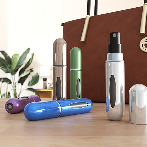 Image of Mini Travel Perfume Atomizer Set of 3 - Portable Refillable Bottle for Outdoor and Traveling