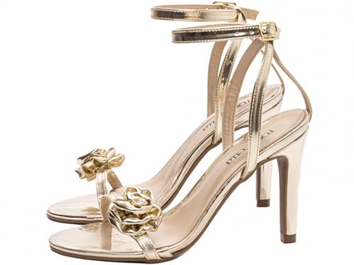 Sandália Feminina Salto Alto Fino Metalizado Dourado Torricella AVS 300.96B Tamanho:35;Cor:Ouro