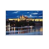 Póster del Puente de Carlos de Praga (8) del Castillo de Praga (8) obras de arte geniales para pared, impresiones en lienzo para colgar, 60 x 90 cm
