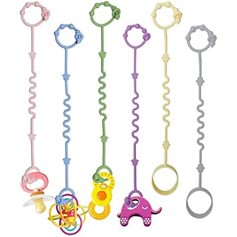 Toy Straps for Baby,RTMOK Silicone Setpacifier Clip,Applies to Car Seat Toy,Teether Toy,High Chair,Stroller Accessories,Baby Toy Clips,Cribs,Rocking Chair (Multicolored) Cover