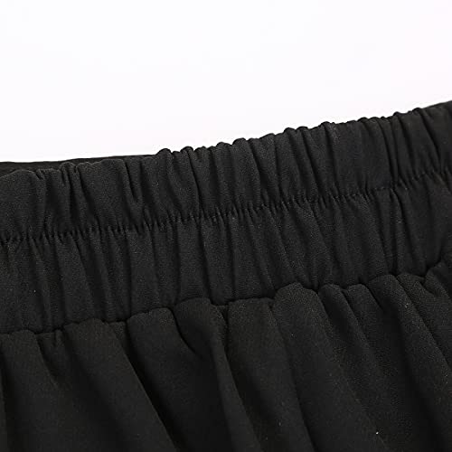 Idealsanxun Black Pleated Skirt For Women 2024 Fall High Waisted Button A Line Midi Skirt thumb #5