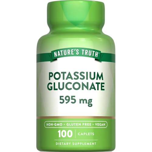 Nature's Truth Potassium Gluconate 595 mg Supplements, 100 Count (Pack of 3)