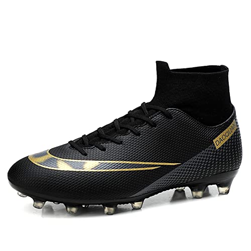 IFIKK Professionelle Unisex-Fußballschuhe mit Langen Spikes TF-Knöchel-Fußballschuhe Outdoor-Grasschuh-Fußballschuhe (A,37) Cover