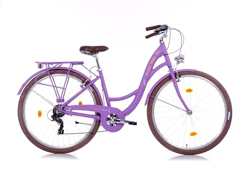 City Bike Bella 2 – 28 inch Ladies Dutch Bike with Shimano 7-Speed (lila)