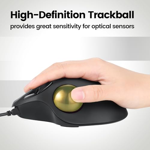 Image of Perixx PERIPRO-303 1.34 Inches Trackball - Replacement Ball for M570, PERIMICE-517 /520 /717 /720, and Other Compatible Trackball Mouse (Yellow) (18040)