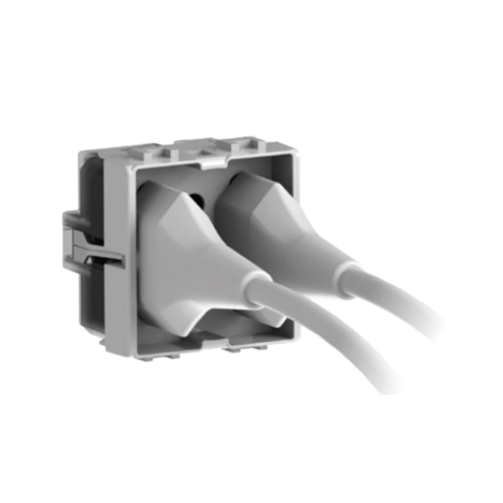 Confezione da 5 prese multistandard 10A 16A bipasso schuko, Moduli Bianchi, Compatibile Con Vimar Plana, antenna, ethernet, TV, antenna, USB, schuko, Per Placche originali e compatibili