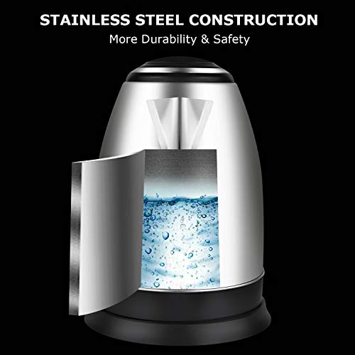 Topwit Electric Kettle Water Heater Boiler, Stainless Steel Cordless Tea Kettle 2 Liter with Fast Boil, Auto Shut-Off and Boil Dry Protection