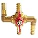 Uenede Solid Brass 5/8 Inch Heater Control Valve, Car Heater Air Conditioning Ball Valve with Switch 5/8