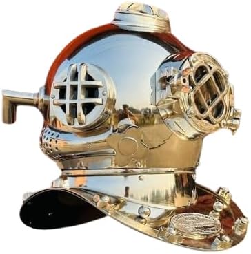 Generic Nautical Scuba Diving Helmet | US Navy Mark V Divers Helmet | Deep Sea Diving Helmet - Vintage Style Replica Metal Diving Gear for Underwater Exploration and Decorative Display