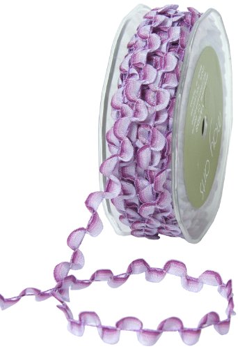May Arts 3/8-Inch Wide Ribbon, Scalloped Trim Violet