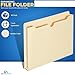 1InTheOffice File Jacket Folders, Manila, Letter Size, Reinforced Straight-Cut Tab, 1