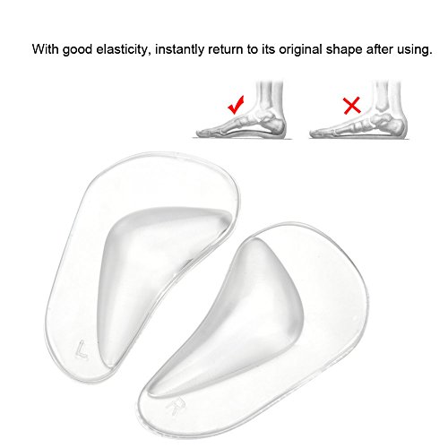 Soporte ortopédico para arco, 2 pares de almohadillas de silicona para pies miniatura 6