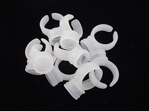 �܂��G�N�X�e �����O �܂уG�N�X�e �g���̂� �A�C���b�V�� �O���[�����O �J���[�����O �v���X�`�b�N�� Eyelash Extension Glue Ring 100���� gring_b_100