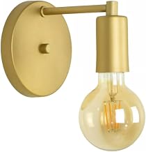 Arandela Luminária Parede Banheiro Moderna Cama Dourada E27