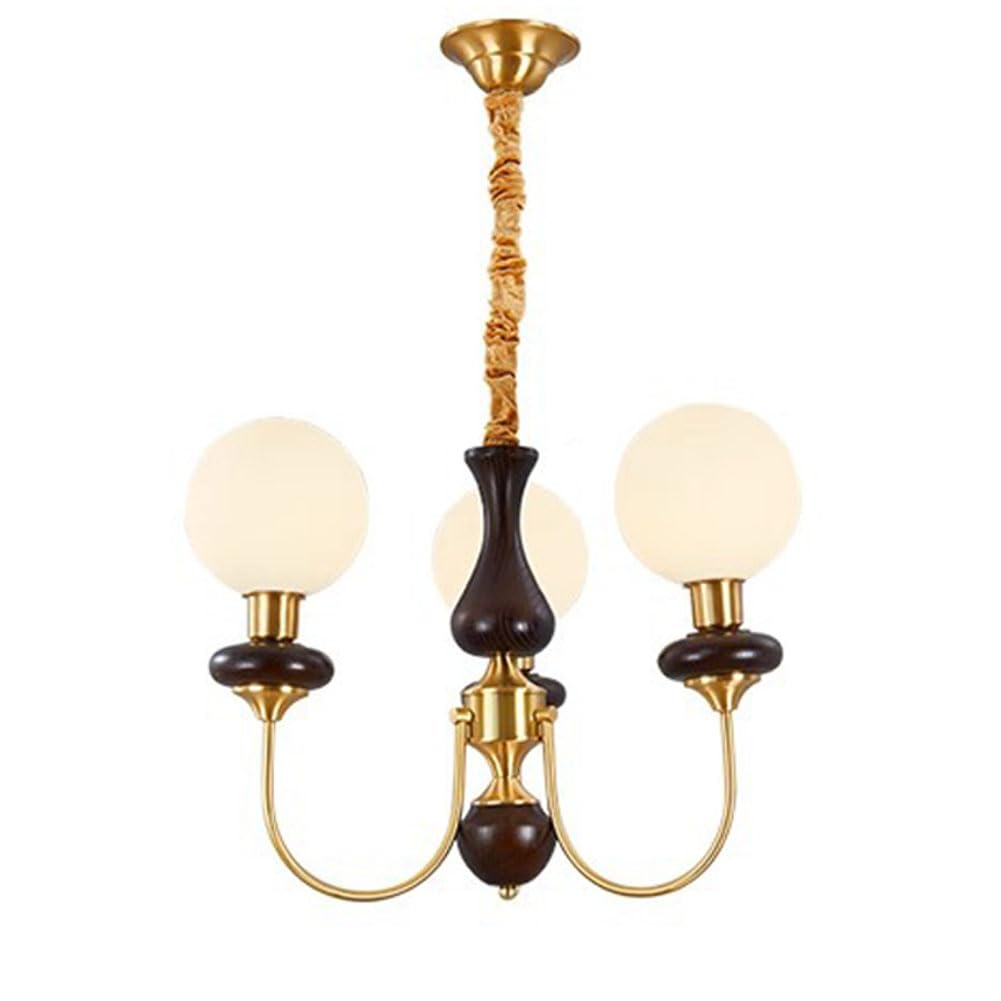 PLQWUJD Modern Chandelier Retro Magic Bean Chandelier French Living Room Lamp, Contemporary Lighting Fixture, Light, Pendant Industrial Lighting, Designer Home Decor Lamp,3 Heads