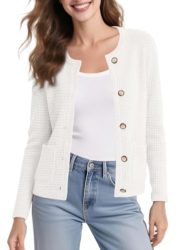 Urban CoCo Women's Long Sleeve Cardigan Sweater Button Down Open